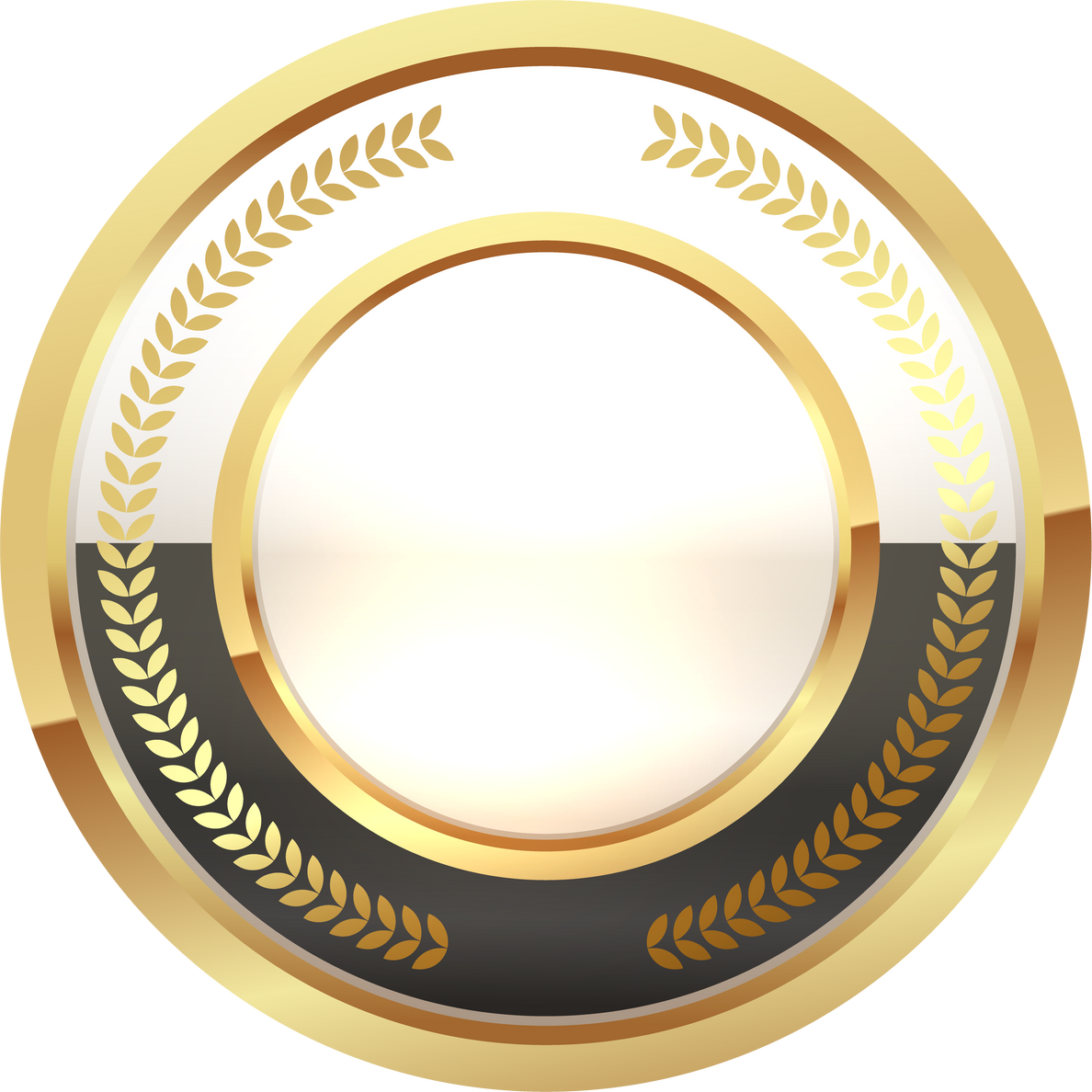 blank premium quality golden badge label