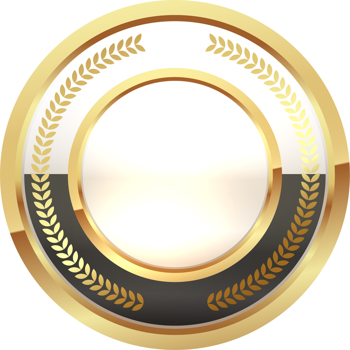 blank premium quality golden badge label